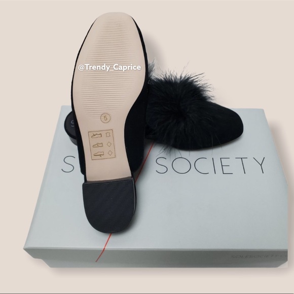 So Cleona Black Slip On Mules By Sole Society - Picture 5 of 7